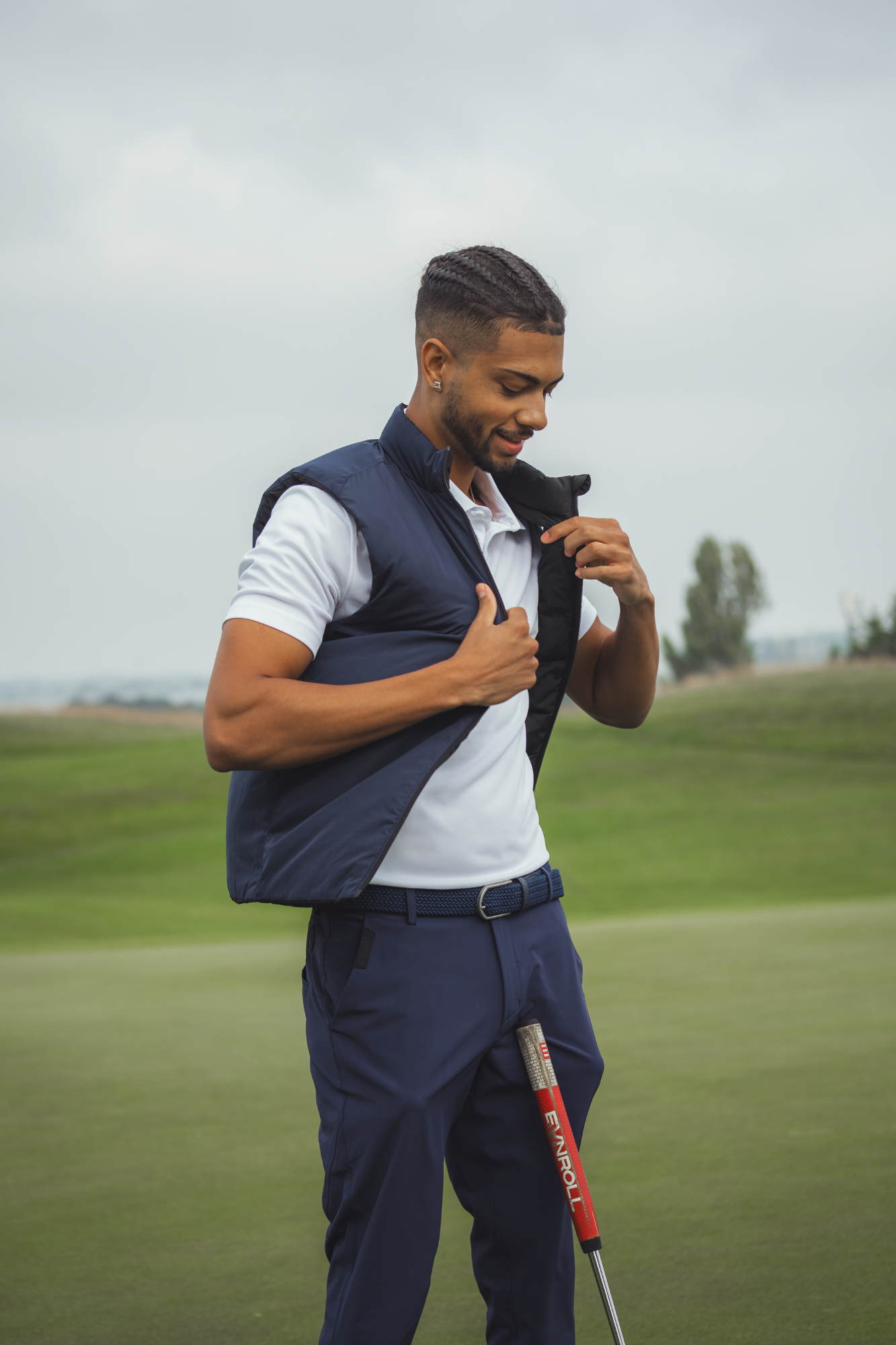 Flint Reversible Gilet Black/True Navy - Reflo