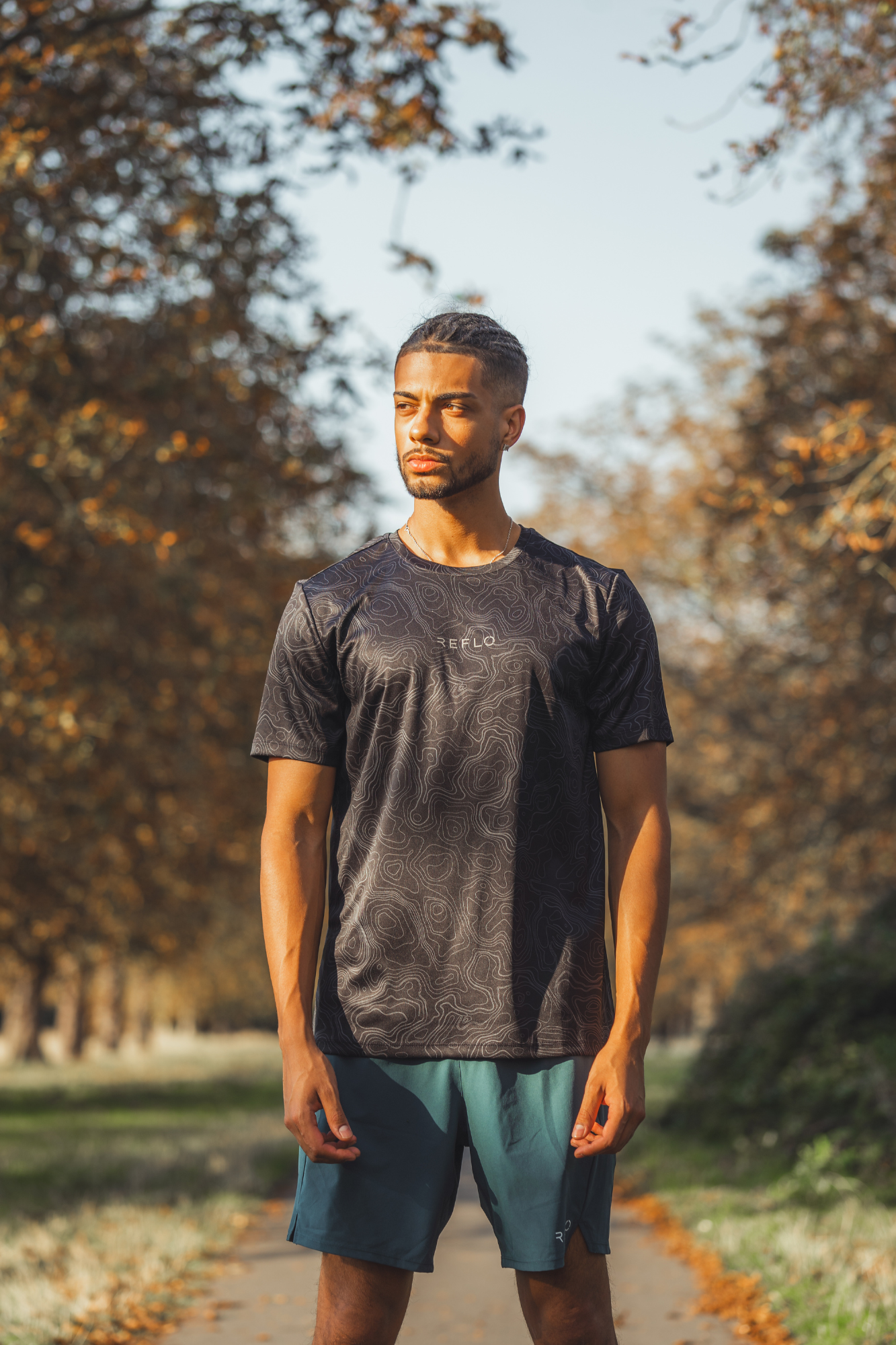 Moana Shirt Black Contour - Reflo