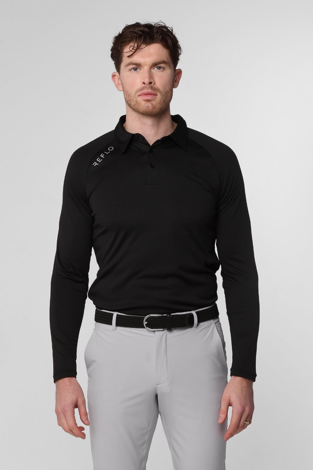 Bannock L/S Polo Black - Reflo