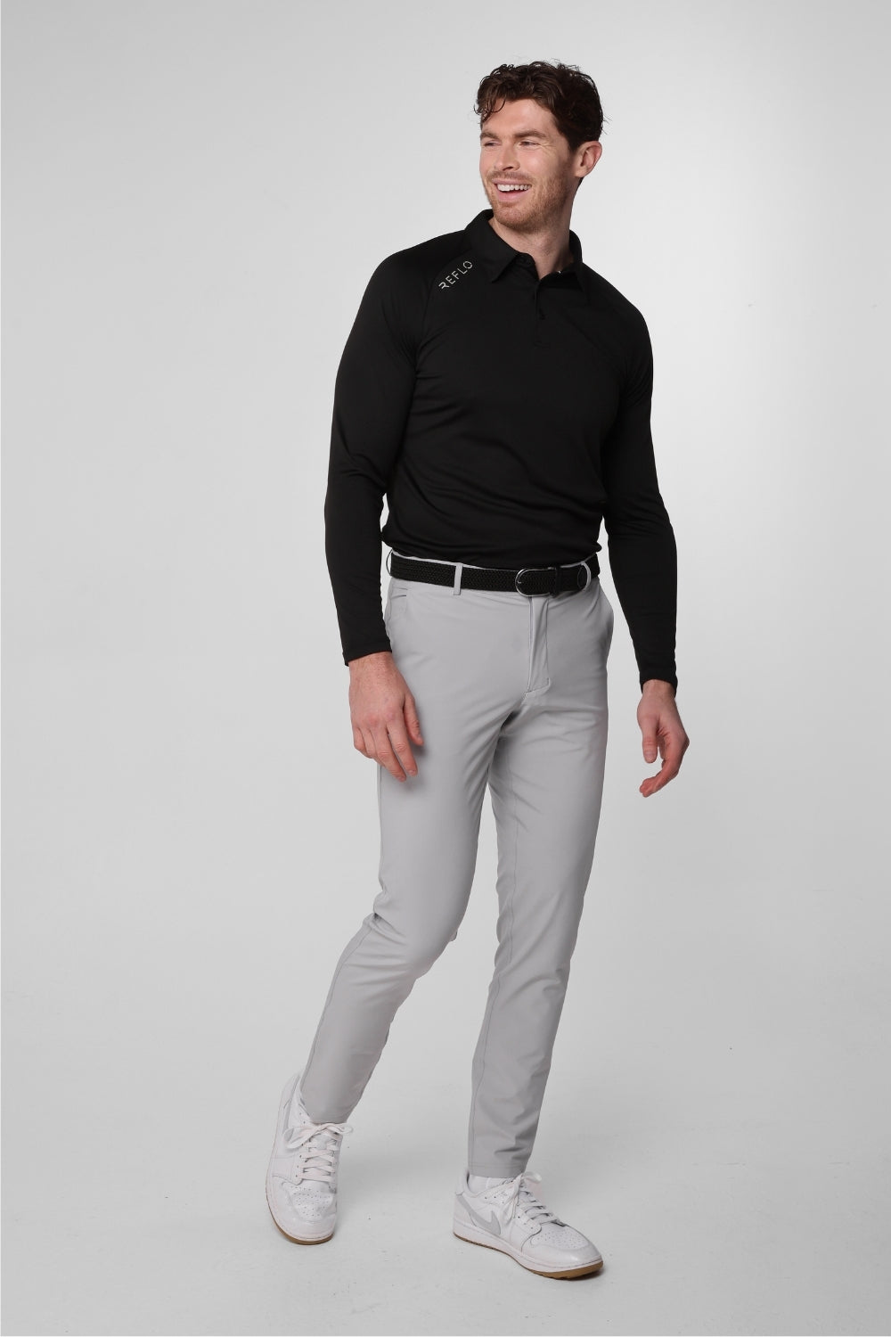 Bannock L/S Polo Black - Reflo