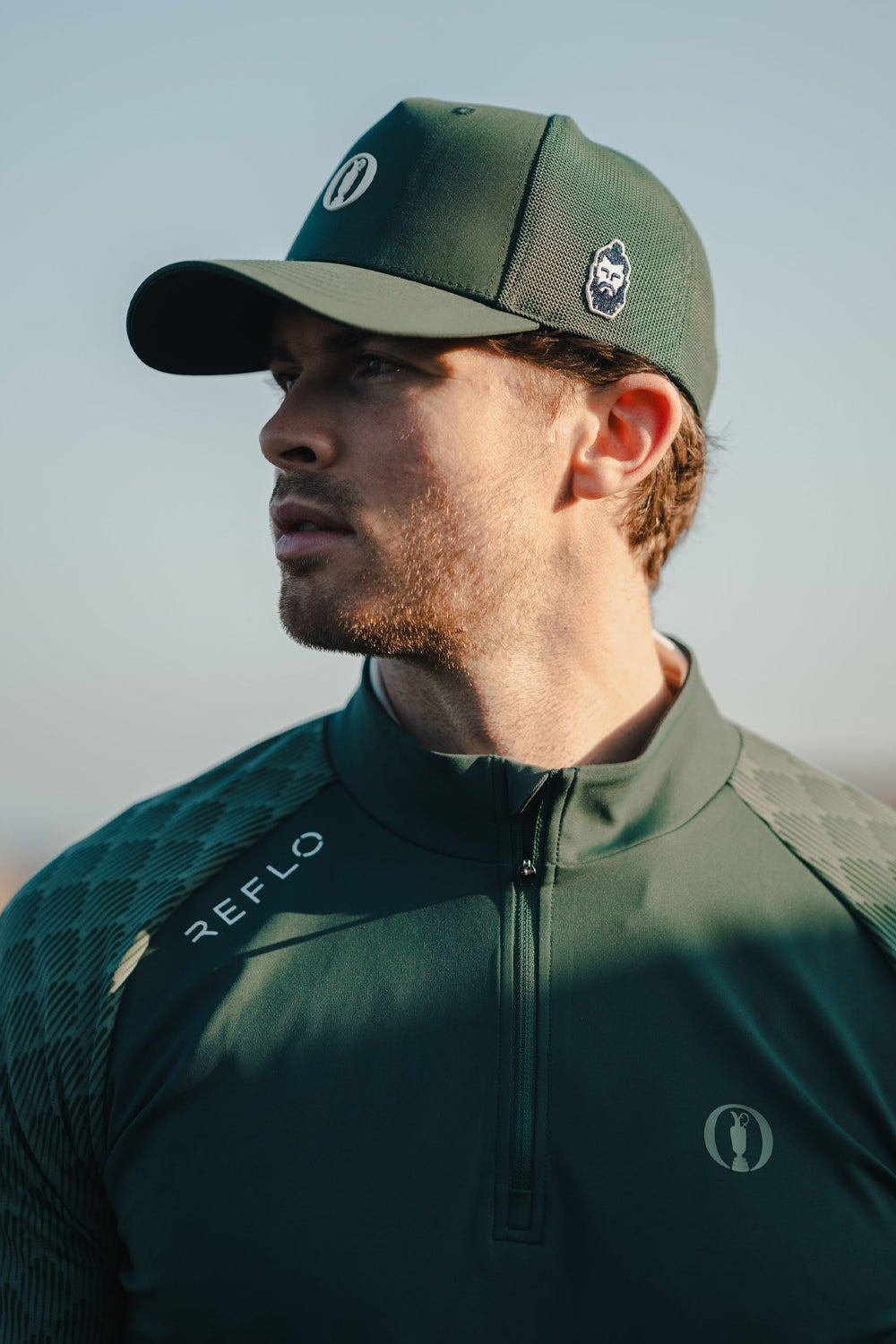 The Open Dunluce Cap Olive Reflo Athleisure