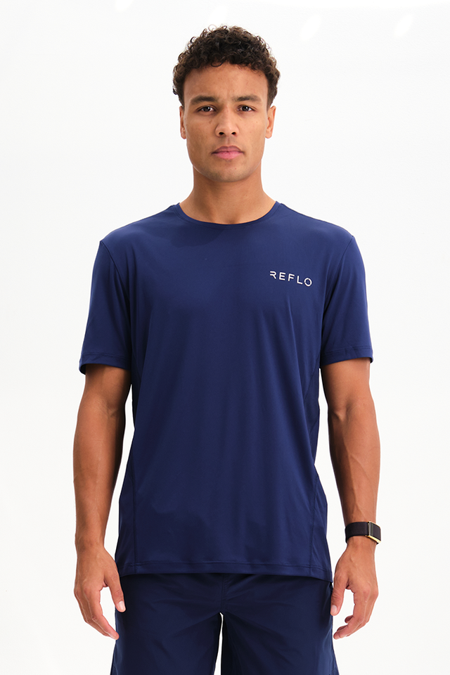 Hudson T Shirt Navy Reflo Athleisure