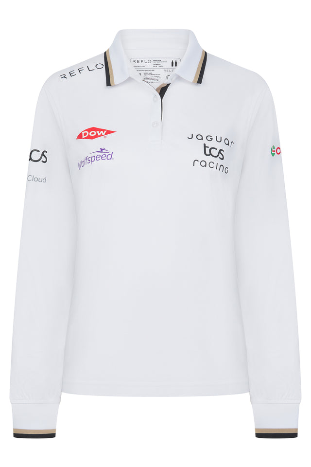 Jaguar TCS Racing Womens Long Sleeve Polo - Reflo