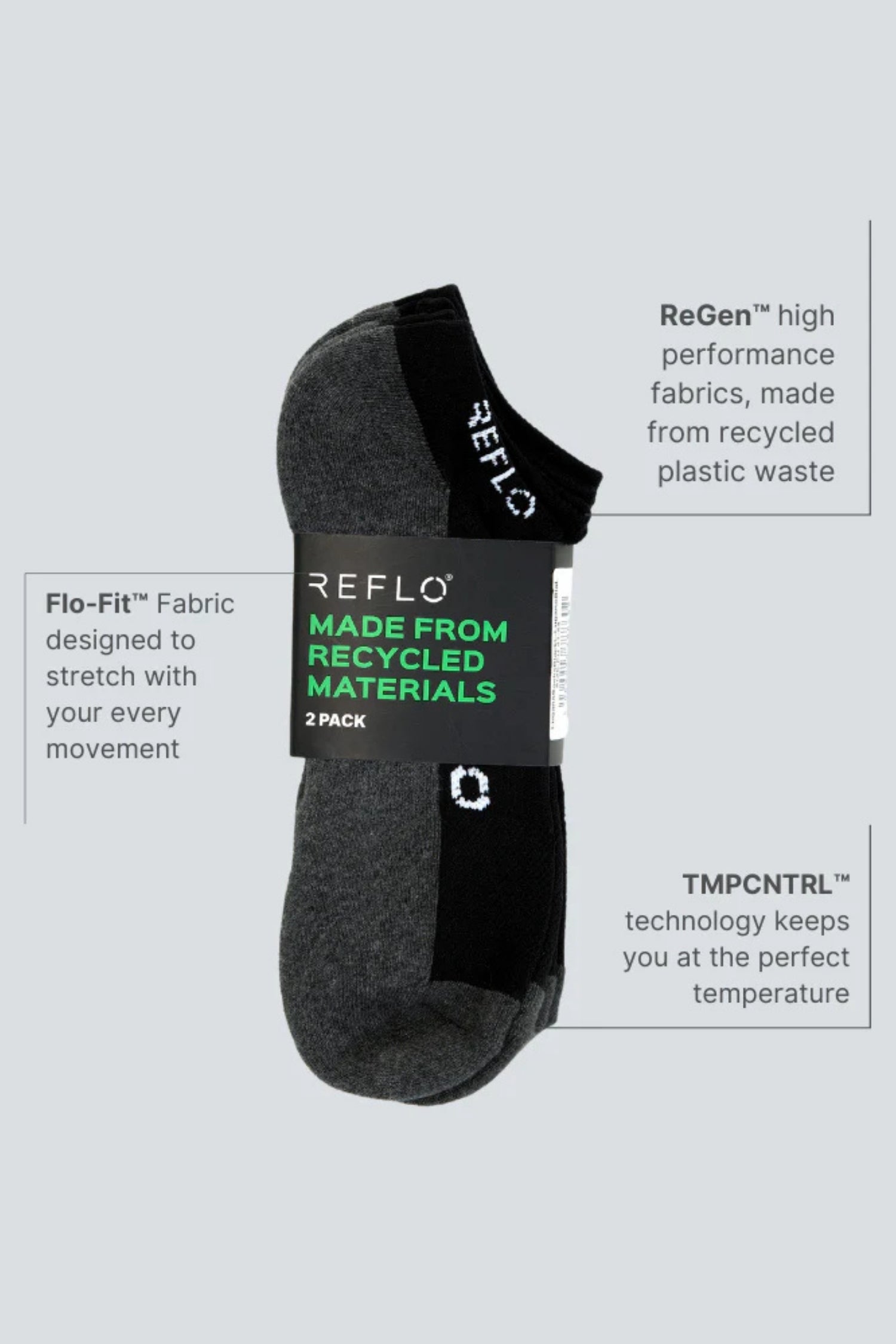Lugano Trainer Sock Reflo Athleisure