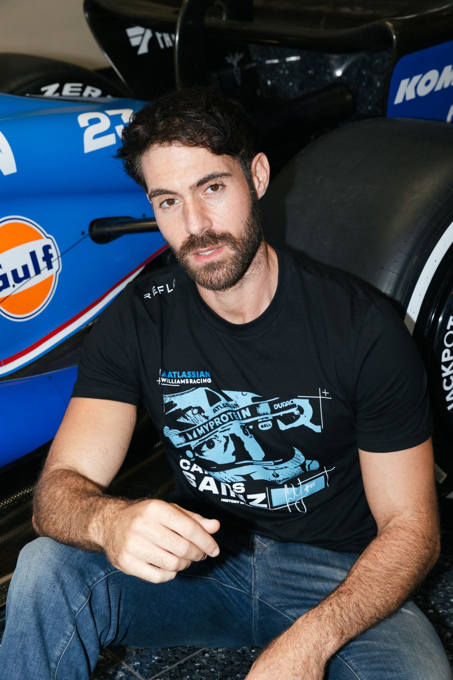 Williams Carlos Sainz Short Sleeve T-Shirt Reflo