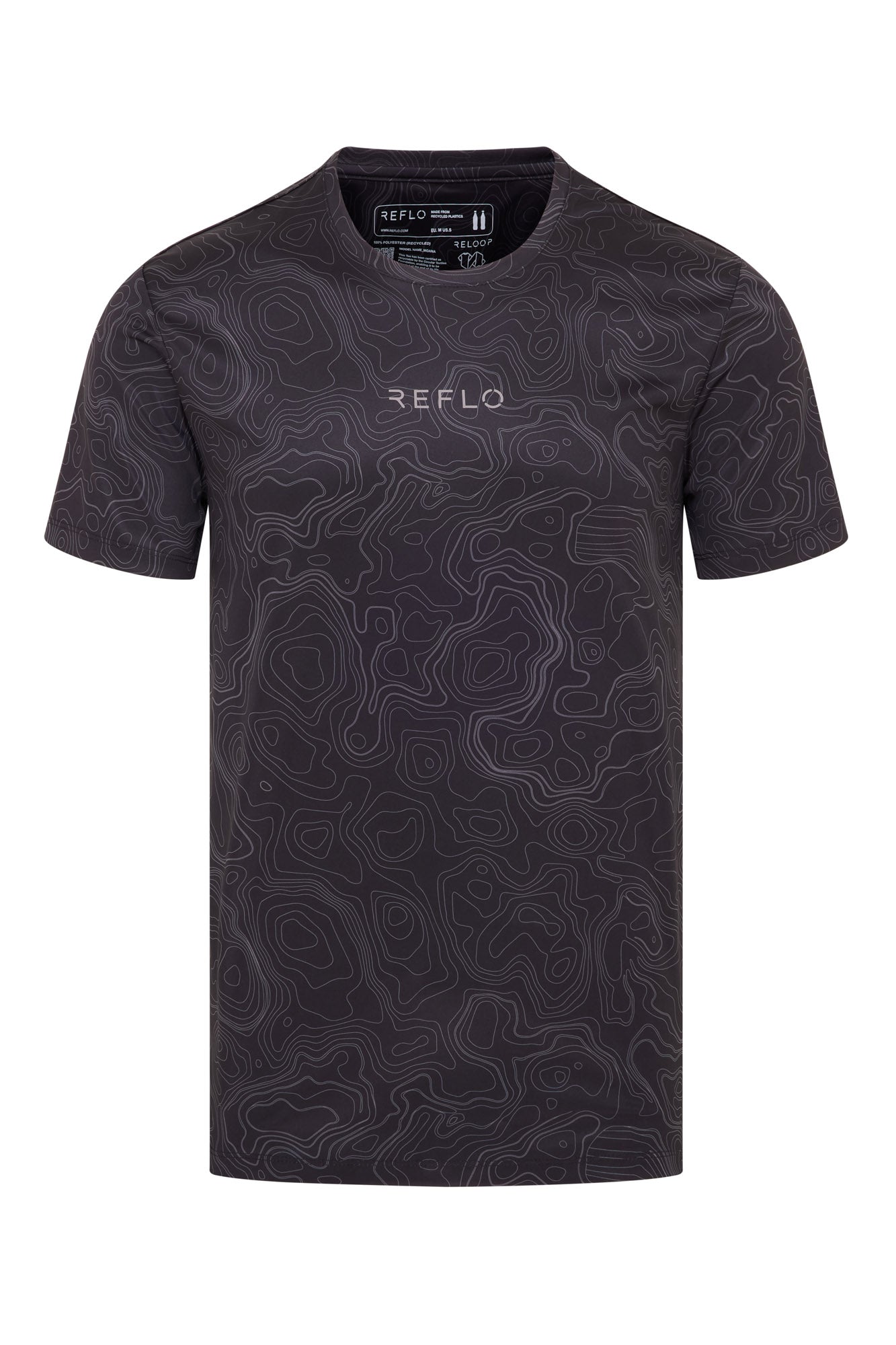 Moana Shirt Black Contour - Reflo