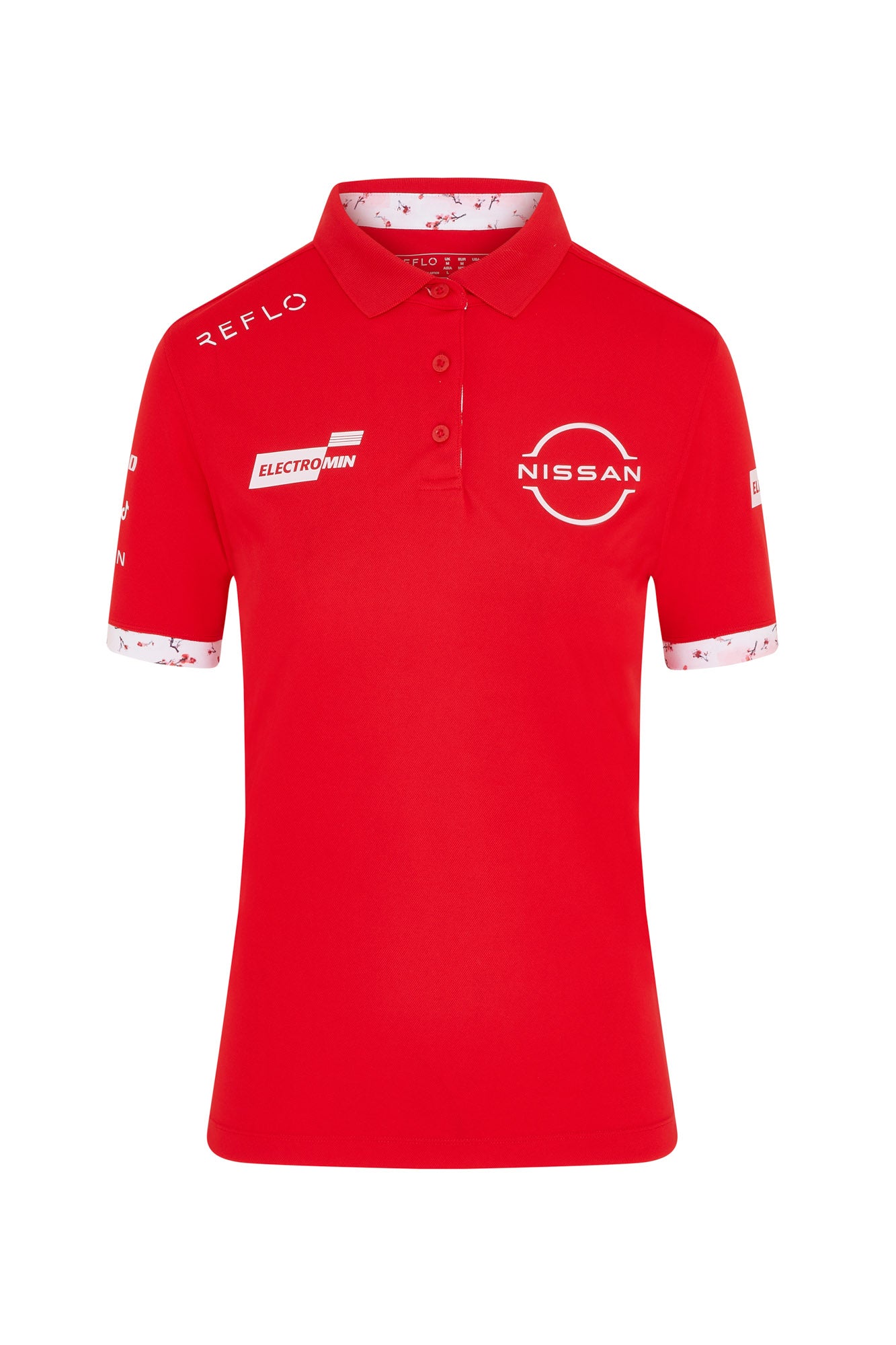 Nissan Formula E Replica Short Sleeve Polo Shirt - Red Reflo
