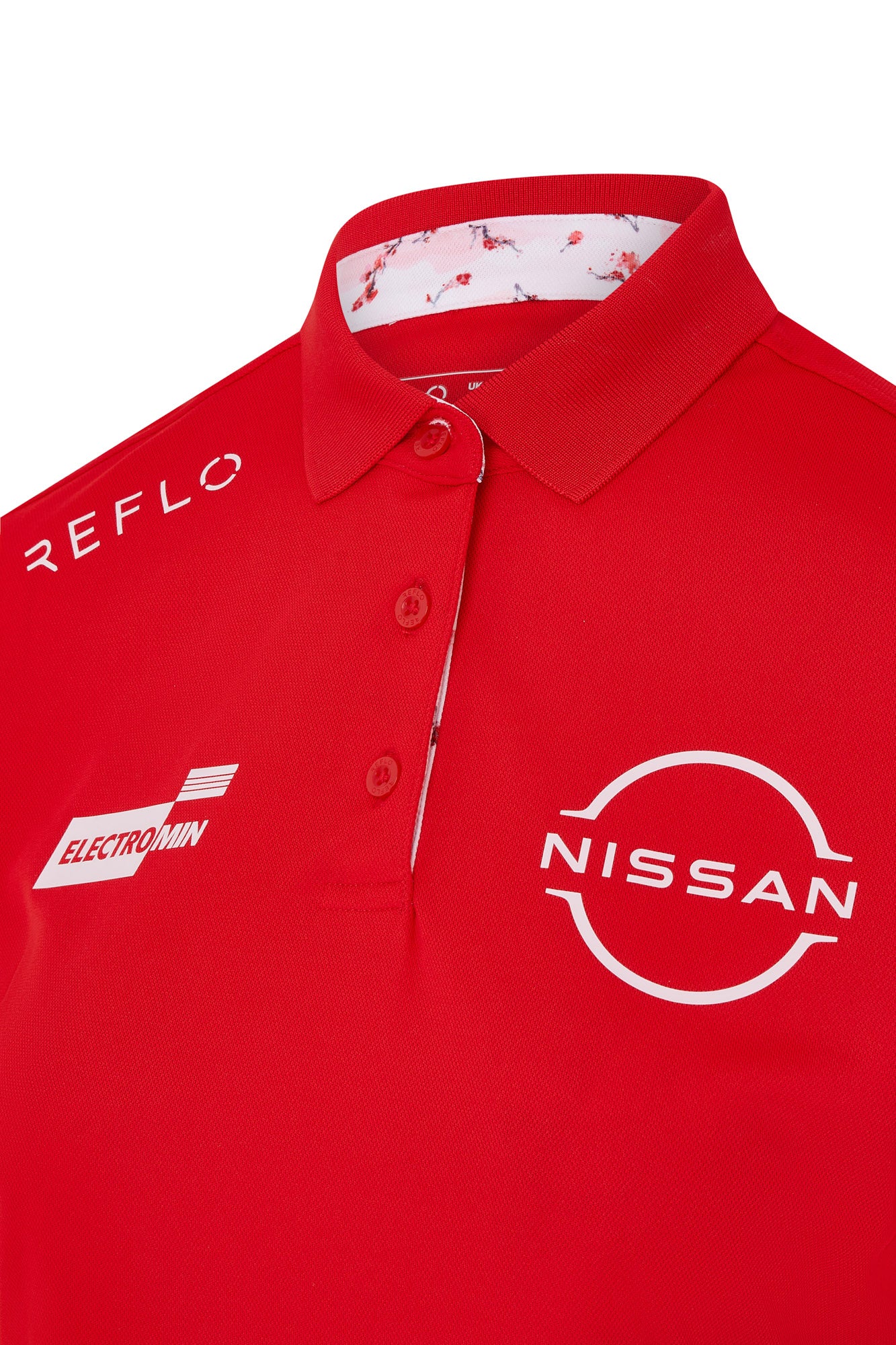 Nissan Formula E Replica Short Sleeve Polo Shirt - Red Reflo