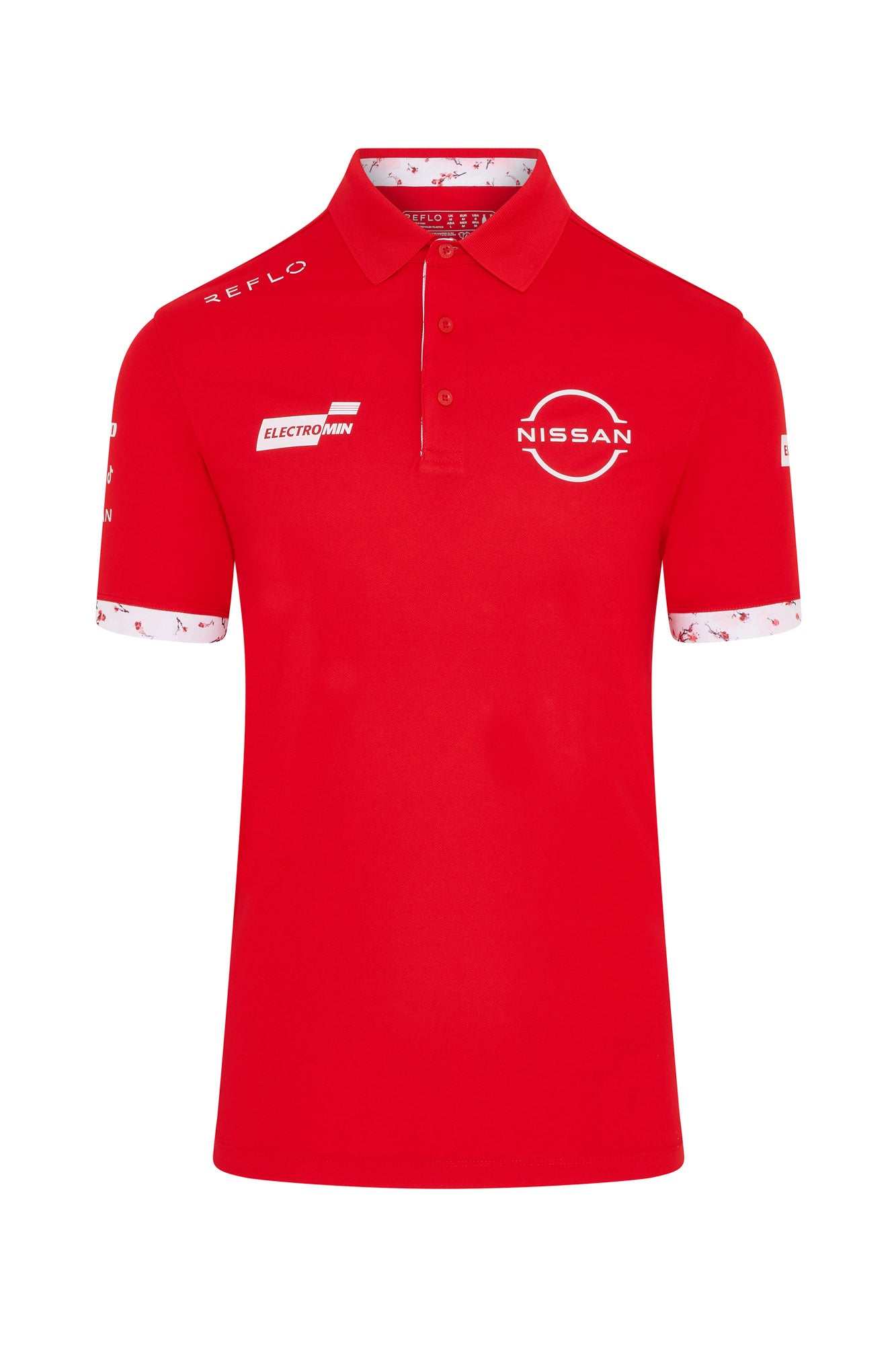 Nissan Formula E Replica Short Sleeve Polo Shirt - Red Reflo