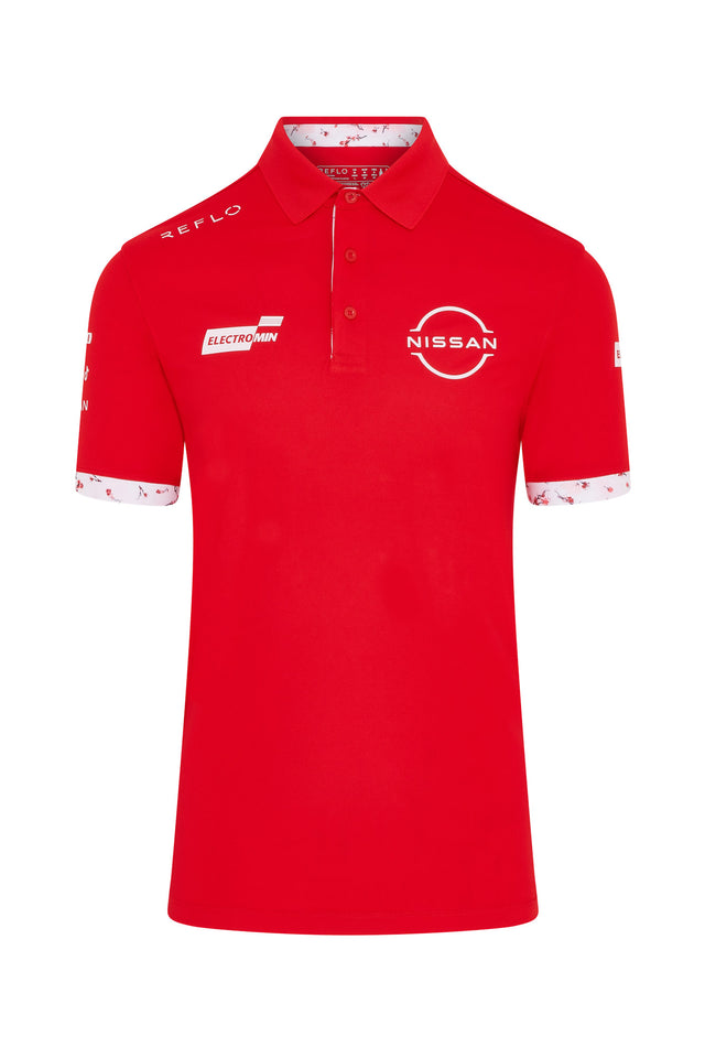 Nissan Formula E Replica Short Sleeve Polo Shirt - Red Reflo
