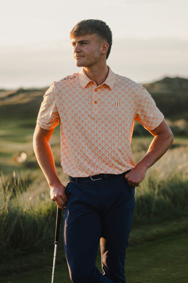 The Open Causeway Polo Orange Reflo Athleisure