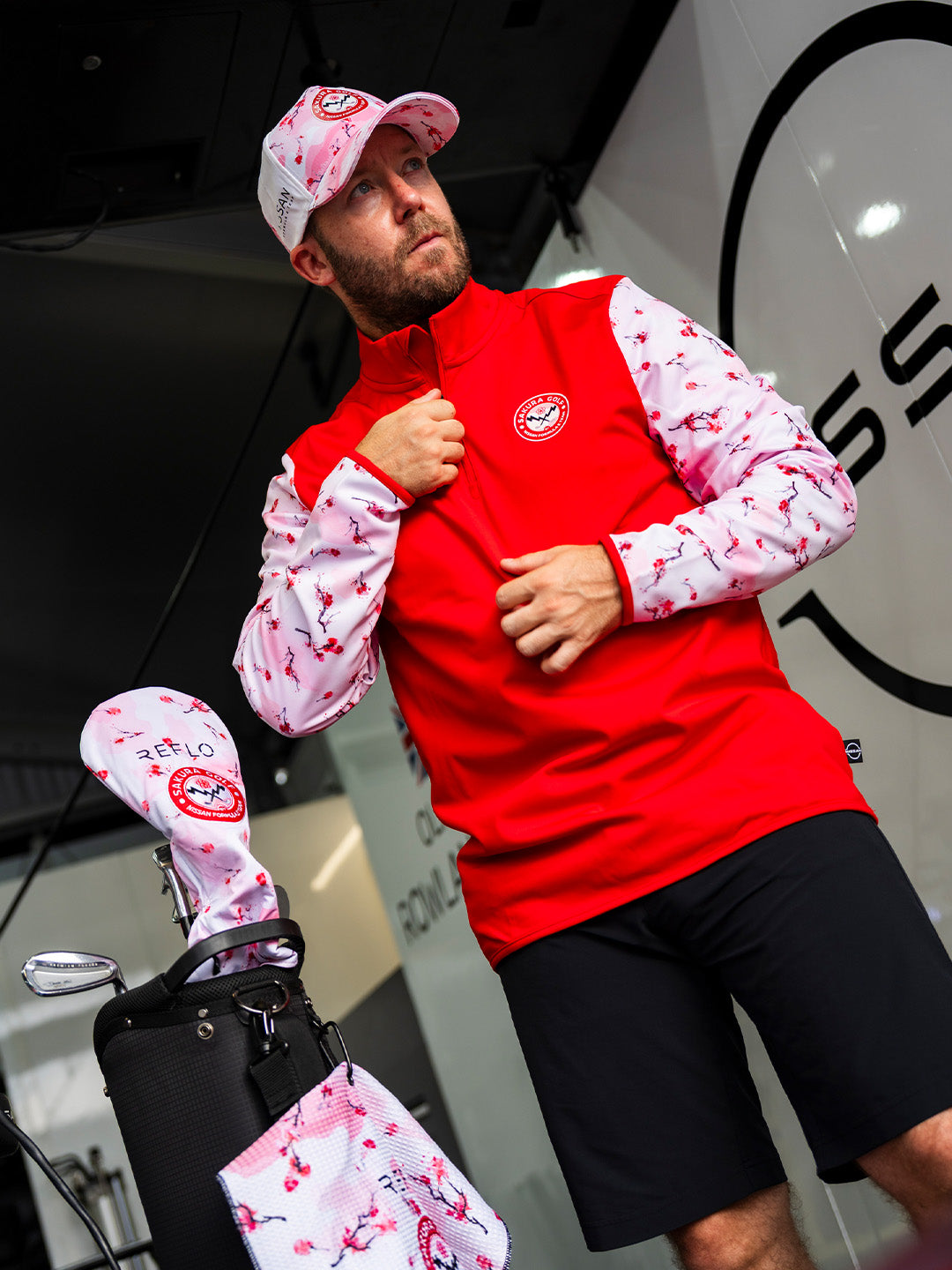 Nissan Formula E Sakura Golf 1/4 Zip Midlayer-thumbmail-1