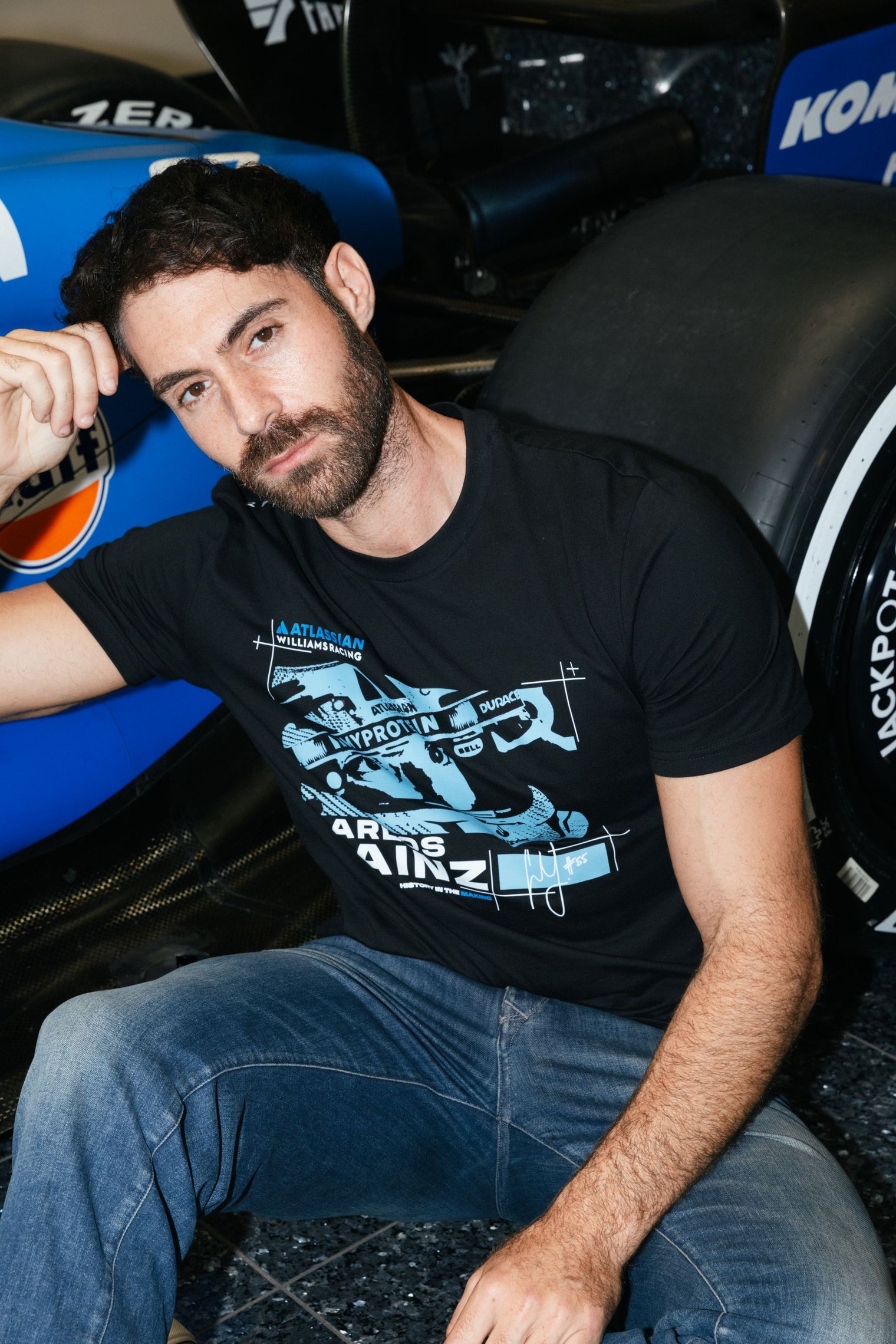 Williams Carlos Sainz Short Sleeve T-Shirt Reflo