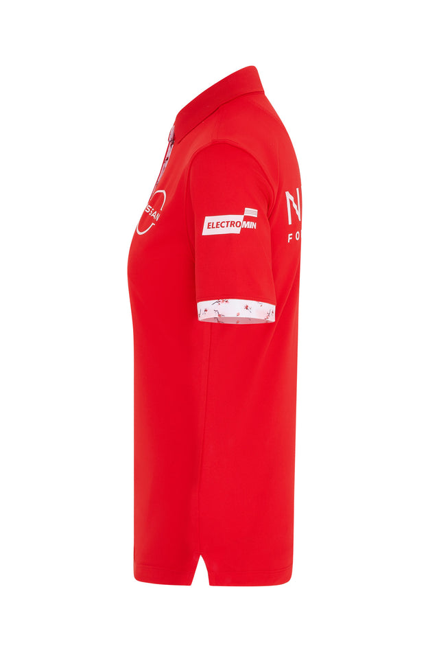 Nissan Formula E Replica Short Sleeve Polo Shirt - Red Reflo