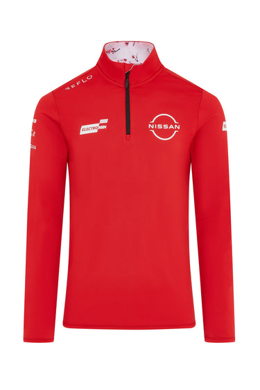 Nissan Formula E Replica 1/4 Zip Midlayer - Red Reflo