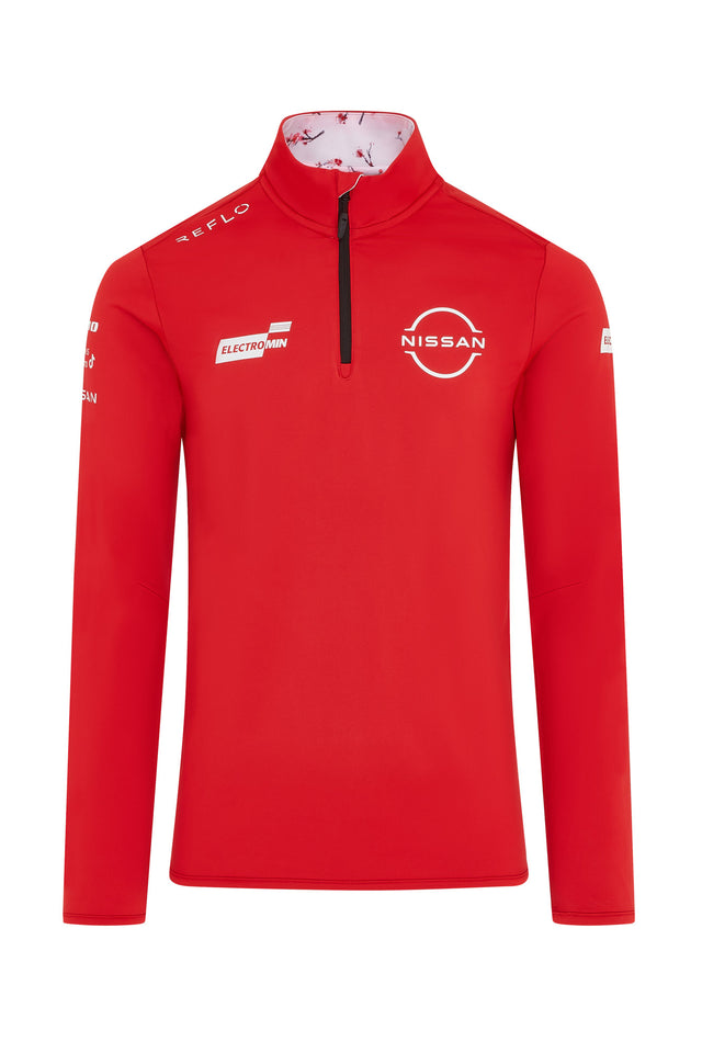 Nissan Formula E Replica 1/4 Zip Midlayer - Red Reflo