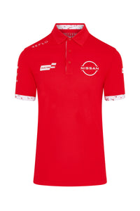 Nissan Formula E Replica Short Sleeve Polo Shirt - Red Reflo
