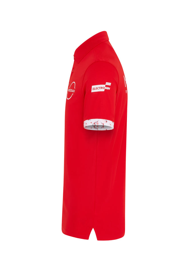 Nissan Formula E Replica Short Sleeve Polo Shirt - Red Reflo