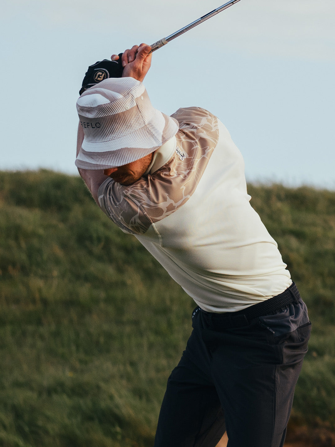 The Open Terrain Echo Half Printed Short Sleeve Polo Shirt Reflo